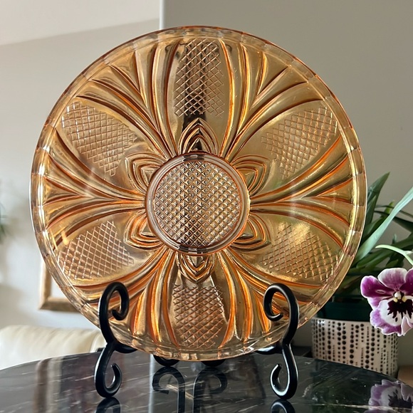 Rare Antique Mike’s Mystery European Cathedral Marigold Carnival Glass Bowl HTF - Picture 10 of 10